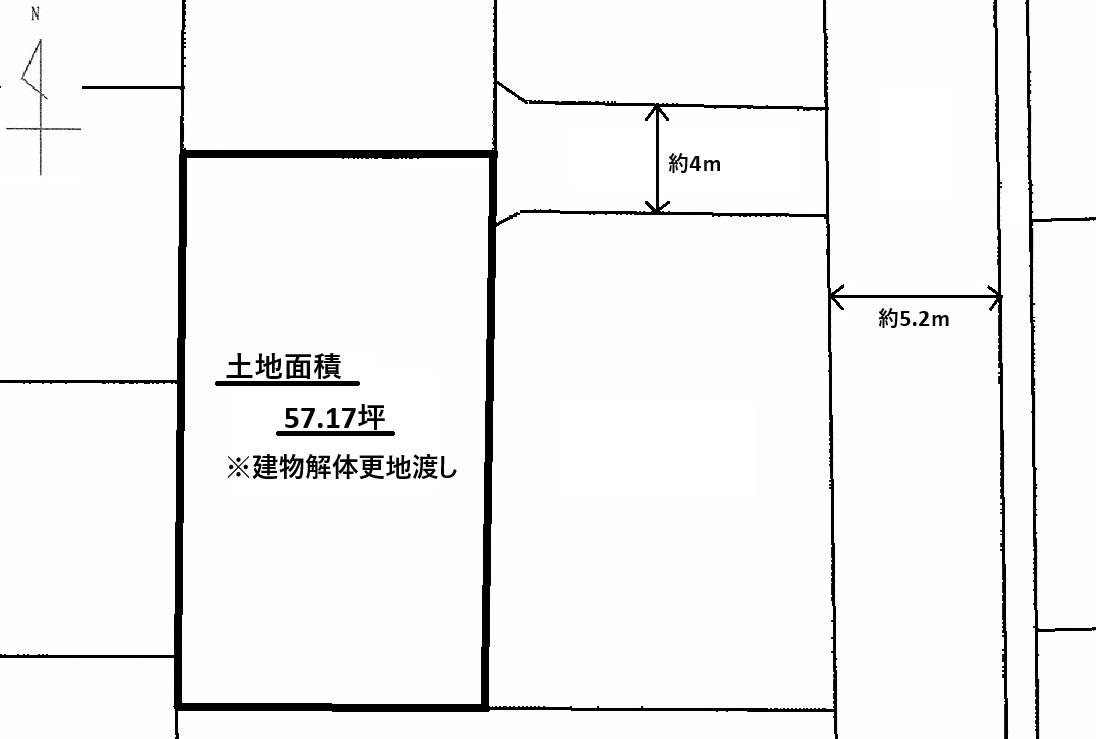 山形市西田4（57.17坪）880万円　建物解体更地渡し　※価格変更しました！